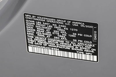 2020 Volkswagen Atlas Cross Sport 2.0T SE w/Technology